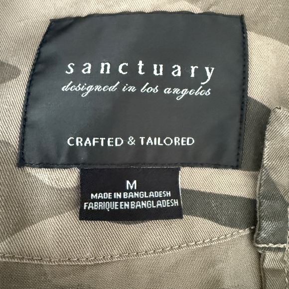 Sanctuary Green and Brown Camo Lightweight Raw Edge Jacket - Picture 5 of 9